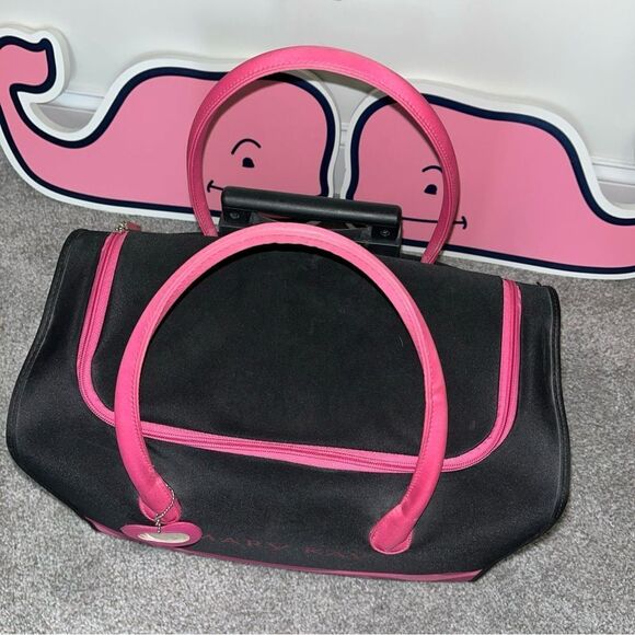 Mary Kay Black Pink Rolling adjustable travel suit case makeup suitcase bag-VTG - Picture 7 of 9